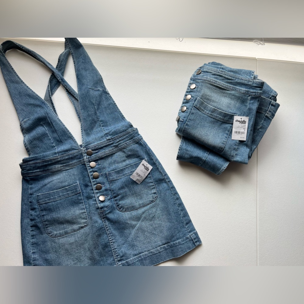 Crossbody Overall Jean Skirt